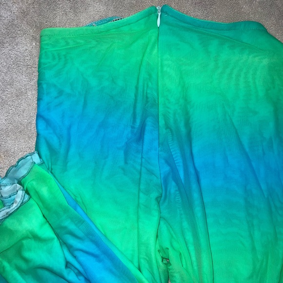 Tiger mist ombré flare pants green blue size large new without tags - Picture 5 of 5